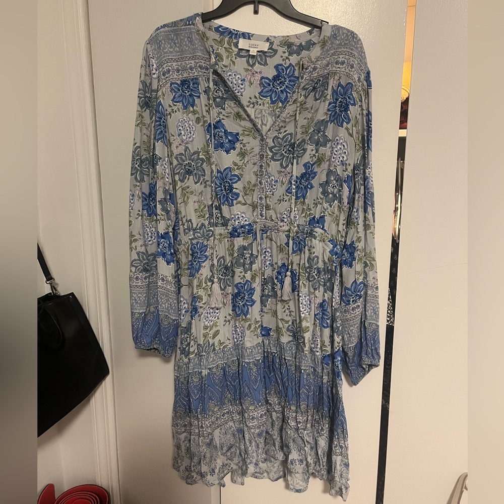 Lucky Brand Floral Long Sleeve Dress